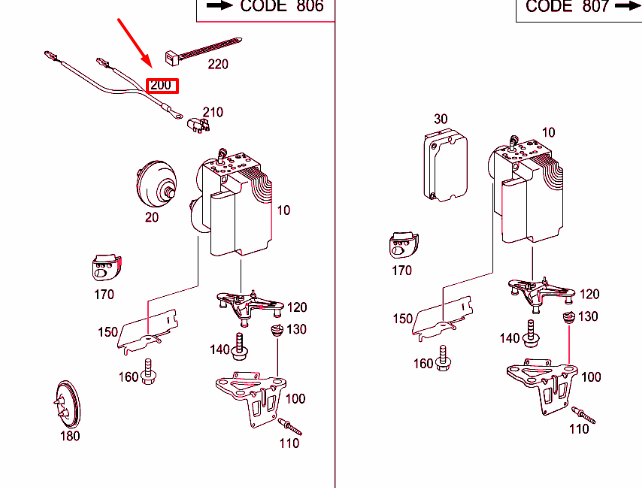 NEW MERCEDES-BENZ E W211 HYDRAULIC UNIT WIRING HARNESS A2114403508 ORIGINAL