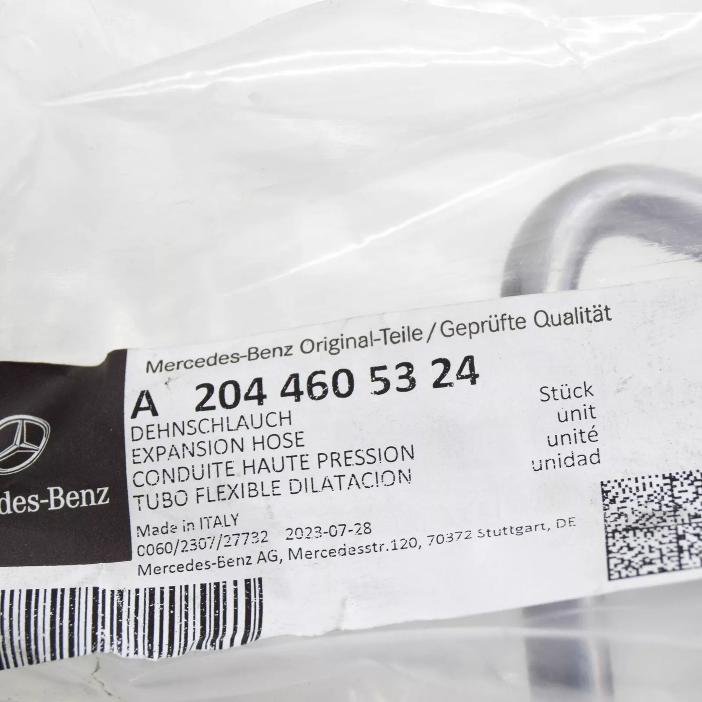 NEW MERCEDES-BENZ C W204 PUMP TO STEERING EXPANSION HOSE RHD A2044605324