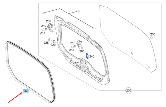 NEW MERCEDES-BENZ VITO W447 REAR END DOOR SEALING A4477410000 ORIGINAL