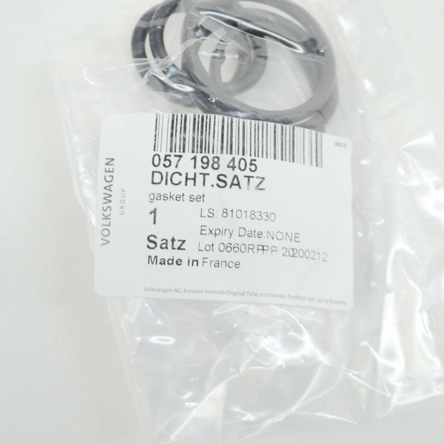 NEW AUDI A8 D3 GASKET SET FOR OIL FILTER HOLDER 057198405