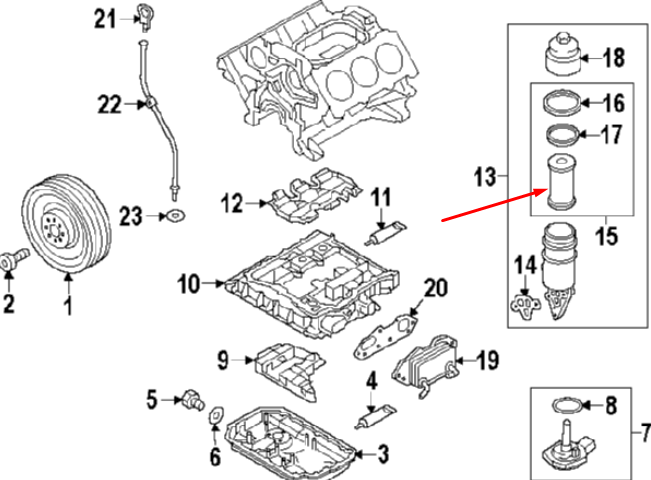 NEW AUDI Q5 8R OIL FILTER 06E115562C ORIGINAL