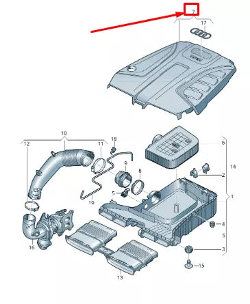 NEW AUDI Q7 4M ENGINE COVER 4M0133849B ORIGINAL