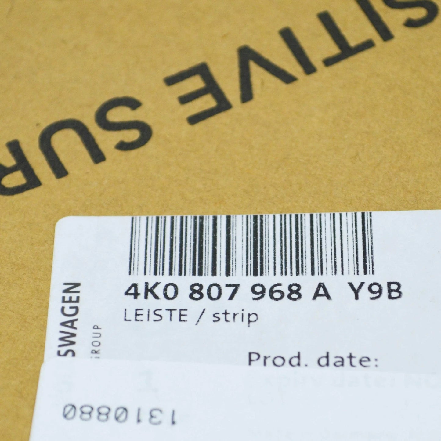 NEW AUDI A6 C8 FRONT RIGHT BUMPER MOLDING 4K0807968AY9B