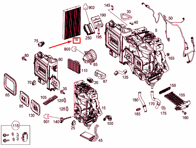 NEW MERCEDES-BENZ VITO W447 DUST FILTER A4478300100 ORIGINAL