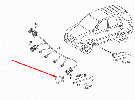 new mercedes-benz m-class w163 front left fog light a1638200328 original