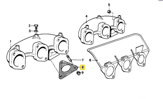 NEW BMW 3 E30 EXHAUST MANIFOLD GASKET ASBESTOS FREE 11761711717 ORIGINAL