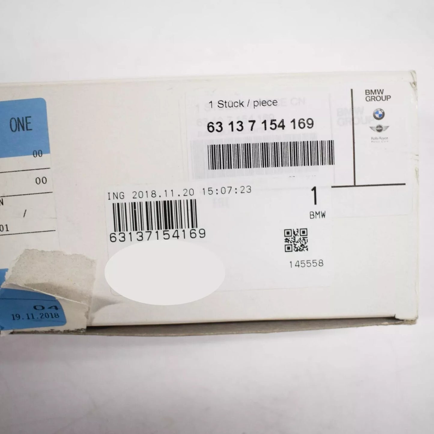 NEW BMW 5 F11 FRONT LEFT WING TURN INDICATOR CHROME TRIM 63137154169 ORIGINAL