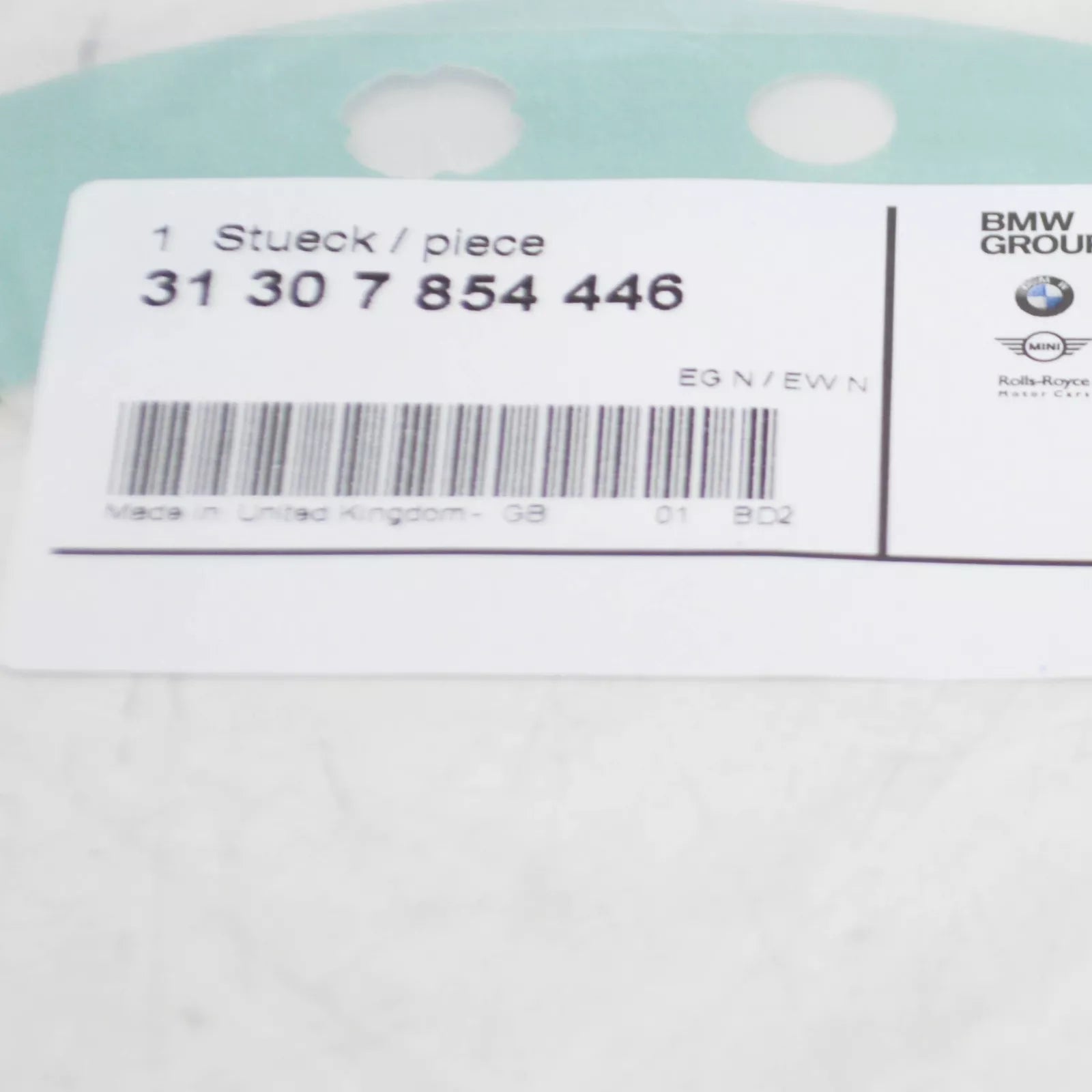 NEW BMW 4 CABRIO F33, F83 STRUT MOUNT GASKET 7854446 31307854446 ORIGINAL