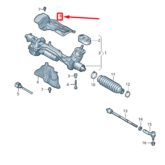 NEW VW T-ROC A11 STEERING GEAR HEAT PROTECTION PLATE RHD 5Q2423981L ORIGINAL