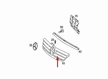 NEW MERCEDES BENZ A W169 FRONT BUMPER RADIATOR GRILLE A1698801783 ORIGINAL