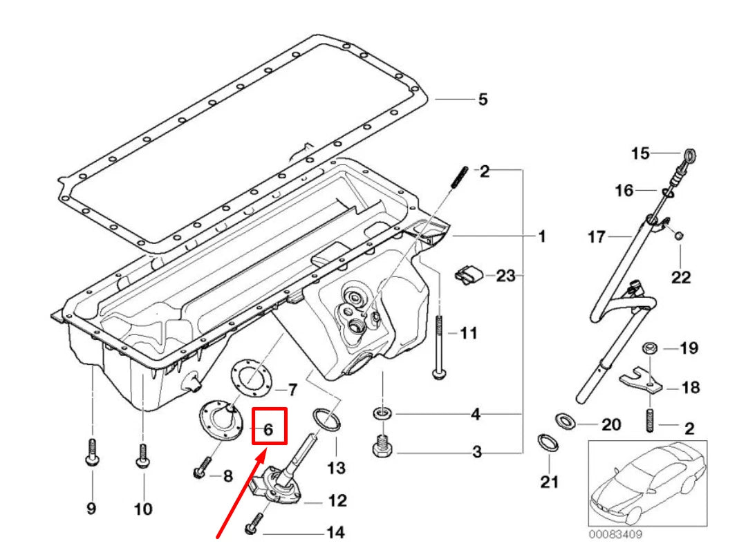 NEW BMW 3 E46 ENGINE OIL PAN CENTER COVER 11137834885 7834885 ORIGINAL