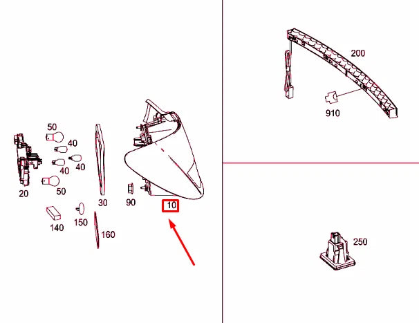 NEW MERCEDES-BENZ CLA COUPE C117 REAR LEFT TAILLIGHT A1179061900 ORIGINAL