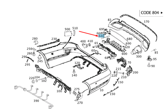 new mb e w212 rear bumper switch module wiring harness a2124405355 original