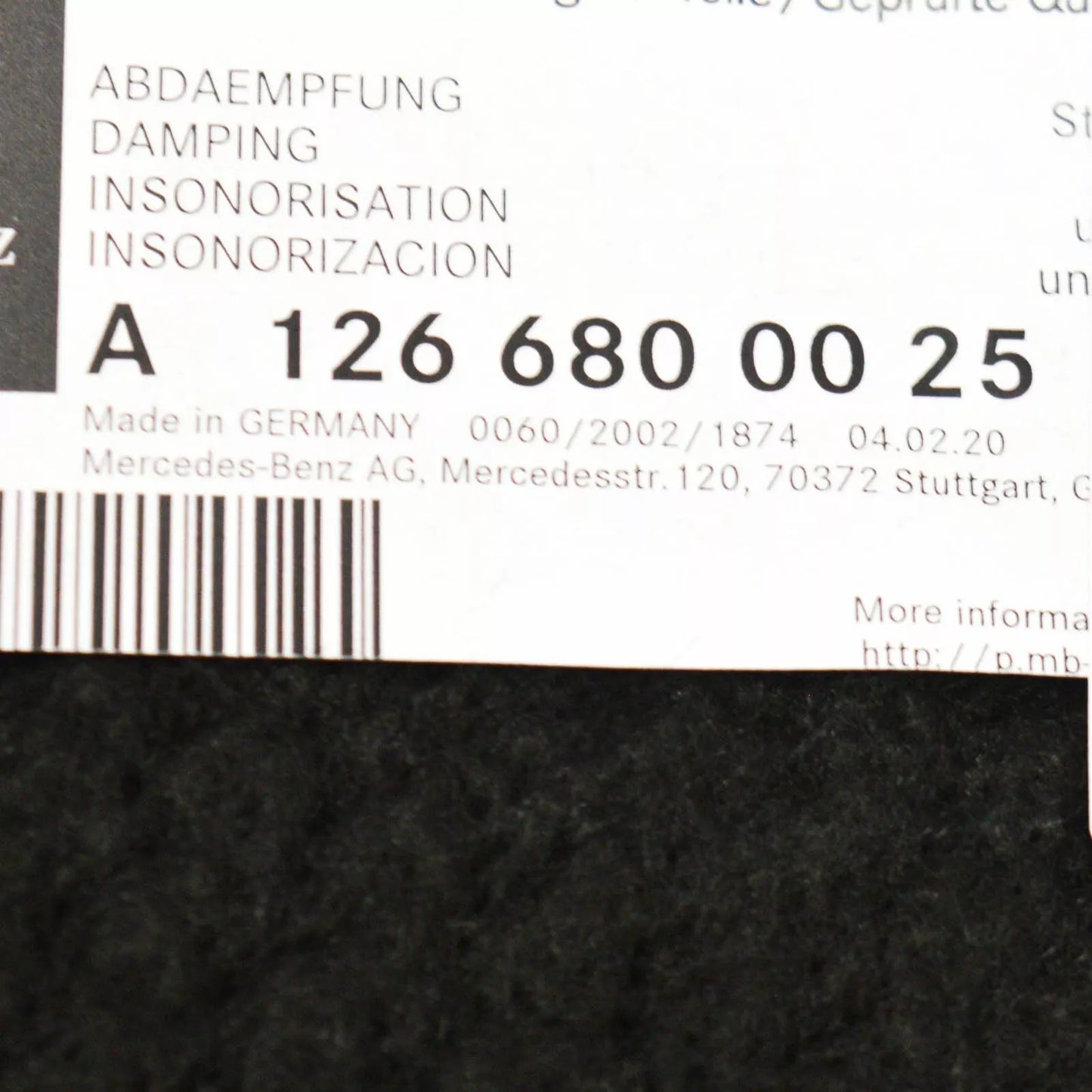 NEW MERCEDES-BENZ S W126 ENGINE HOOD INSULATION A1266800025