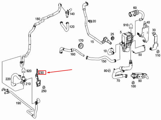 NEW MERCEDES-BENZ GLE W166 RADIATOR VALVE BRACKET A1665402440 ORIGINAL