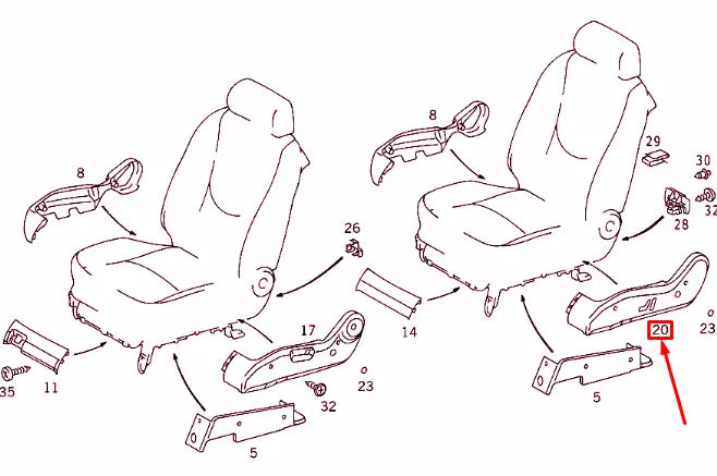 NEW MB ML W163 FRONT SEAT RIGHT TOP OUTSIDE COVER A16391952207211
