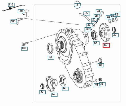 NEW MERCEDES-BENZ VIANO W639 REAR AXLE COUPLING FLANGE A6392820245 ORIGINAL