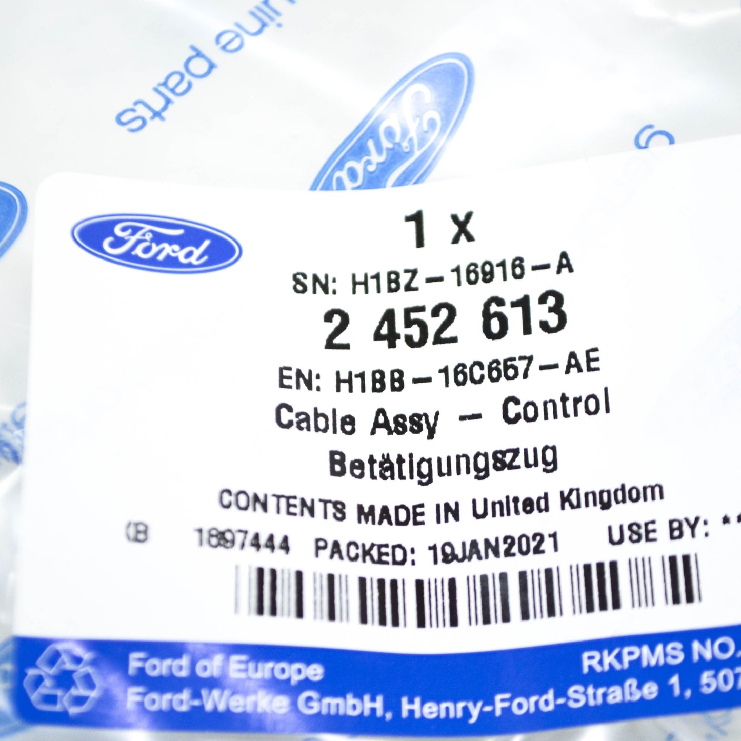 new ford fiesta mk7 front bonnet hood lid lock release cable h1bb-16c657-ae lhd