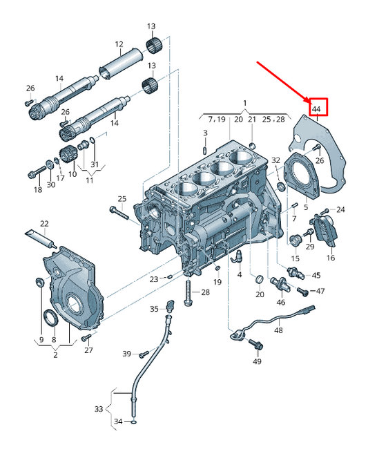 NEW AUDI Q7 4M CRANKCASE HOUSING INTERMEDIATE PLATE 06L103551D ORIGINAL