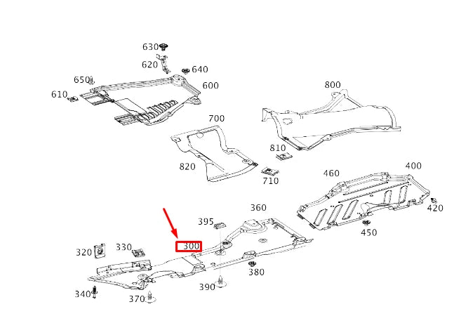 NEW MERCEDES-BENZ GLE W167 RIGHT UNDER MAIN FLOOR COVER A1676803200 ORIGINAL