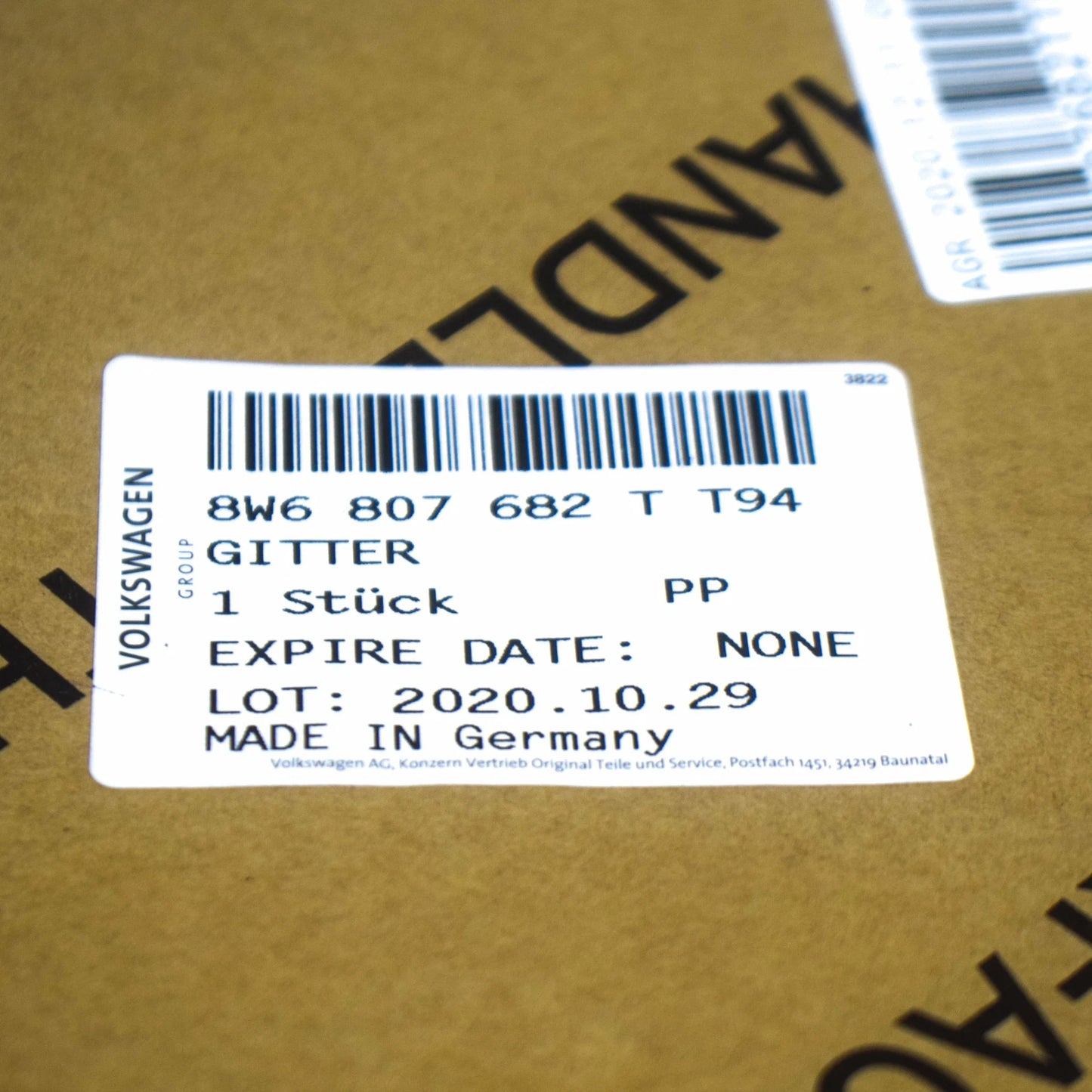 NEW AUDI A5 CONVERTIBLE 8W6 FRONT BUMPER RIGHT SIDE GRILLE 8W6807682TT94