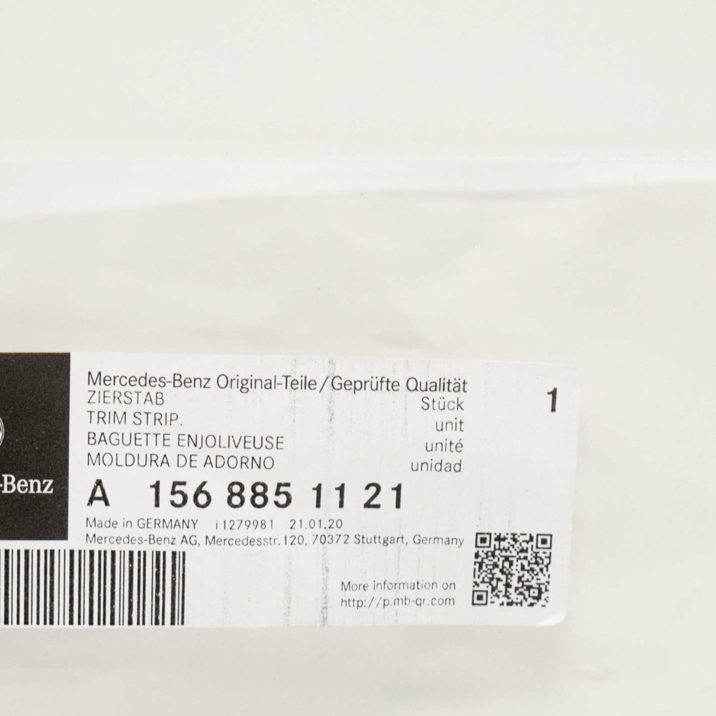 NEW MERCEDES-BENZ GLA X156 FRONT LEFT LOWER GRILLE TRIM A1568851121 ORIGINAL