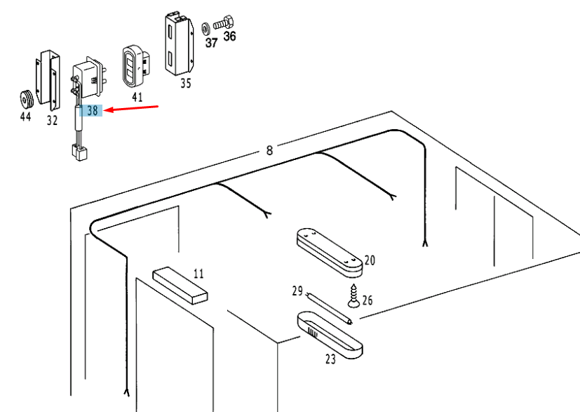 NEW MB SPRINTER W903 CENTRAL LOCKING SYSTEM CONTACT SWITCH A9018200254 ORIGINAL