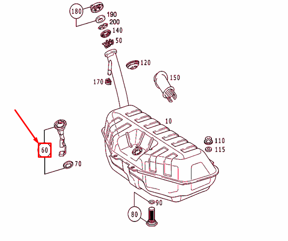 NEW MERCEDES-BENZ E W210 FUEL TANK SENDER UNIT A2105424617 ORIGINAL