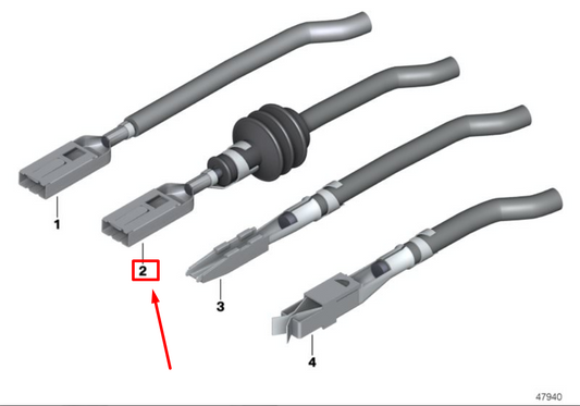 new mini cooper r50 socket terminal slk 2.8 ela with wire 12520143427 original