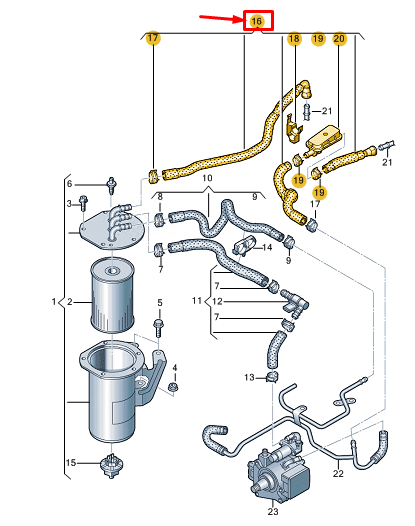 new vw tiguan ad fuel line 5q0130295ad original