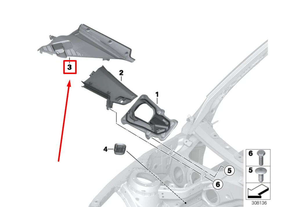 NEW BMW 2 COUPE F22 UNITS COMPARTMENT COVER 9353040 64319353040 ORIGINAL
