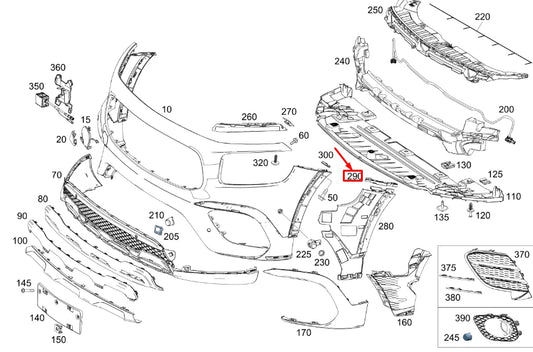 NEW MERCEDES-BENZ GLB X247 FRONT BUMPER RIGHT MOUNTING RAIL A2478857400 ORIGINAL