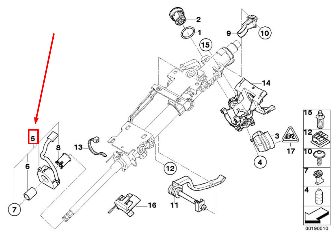 new bmw z4 e86 steering angle sensor repair kit 32307841205 7841205 original