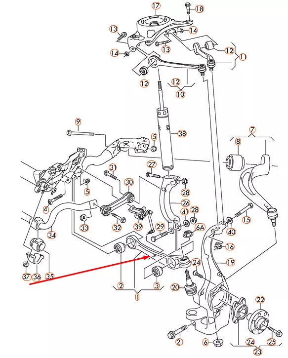 NEW AUDI A4 B8 FRONT RIGHT LOWER CONTROL ARM 8K0407152D ORIGINAL