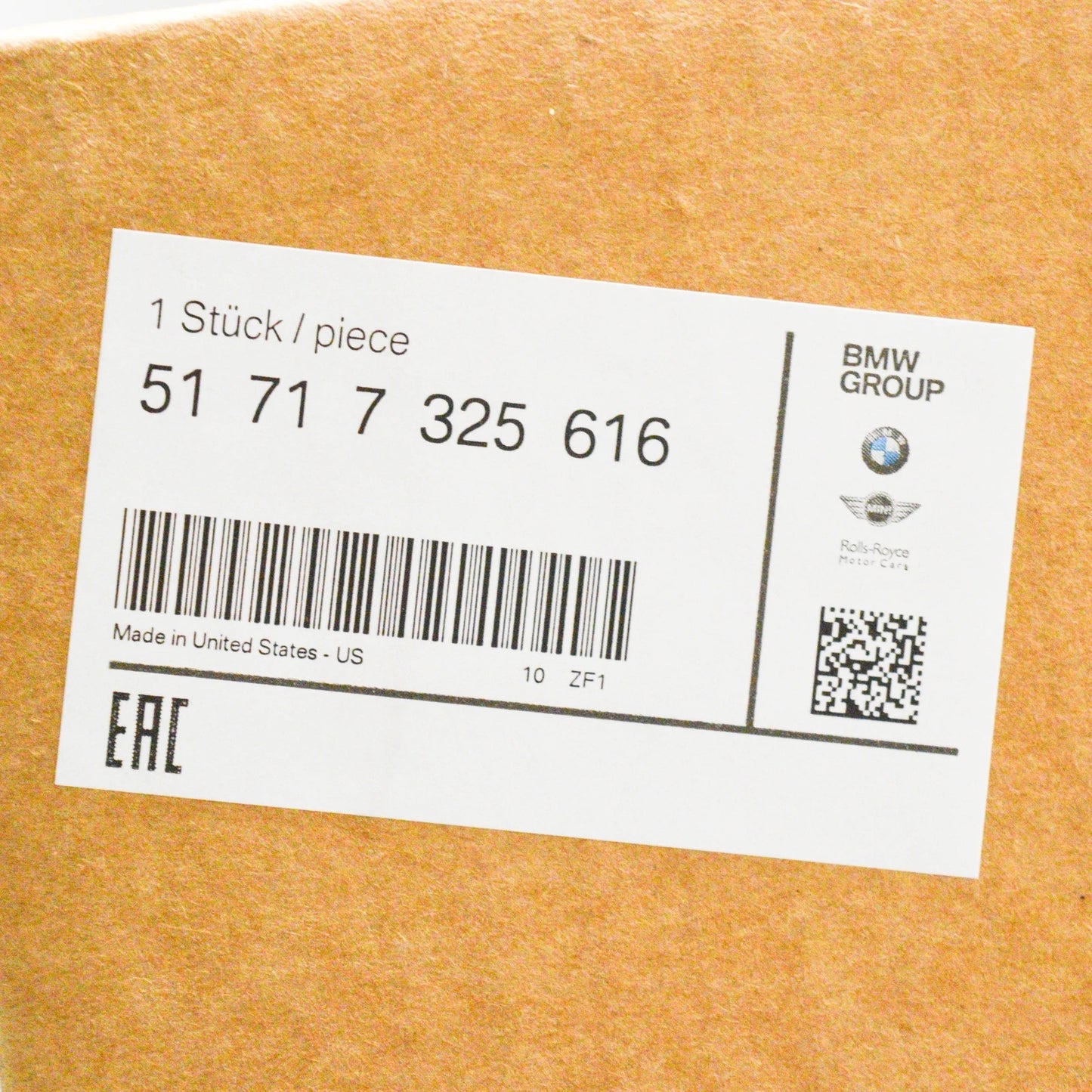 NEW BMW X5 F15 F85 FRONT RIGHT WHEEL ARCH LINER COVER FRONT PART 51717325616