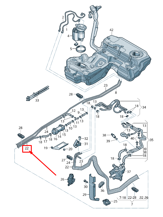 new audi a5 sportback 8t fuel feed line 8k0201545bp original