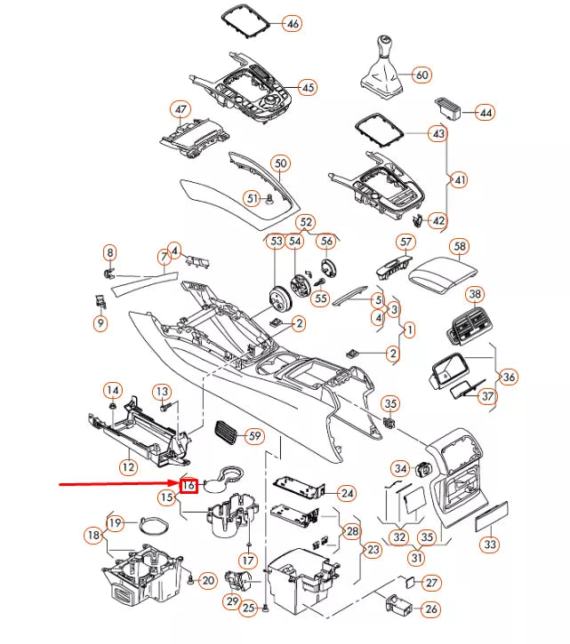 NEW AUDI Q5 8R CENTRE CONSOLE CUP HOLDER INSERT 8R0862435A4PK ORIGINAL