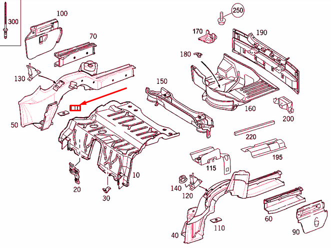 NEW MB SLK R170 REAR AXLE MOUNTING FRONT THREADED PLATE A2016110011 ORIGINAL