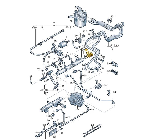 NEW AUDI Q7 4L FUEL RAIL PRESSURE RELIEF VALVE 057130764F ORIGINAL