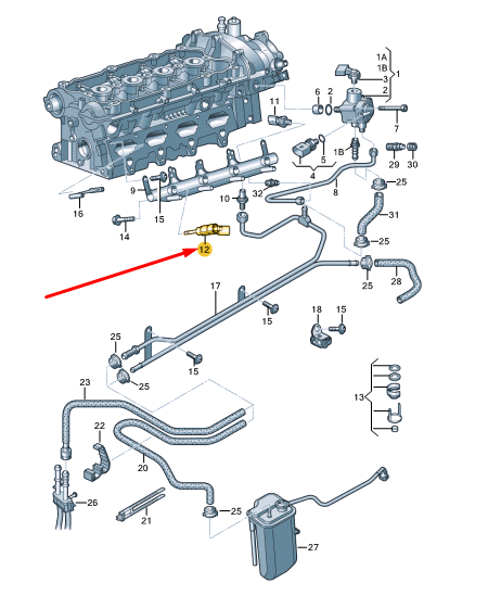 NEW AUDI A3 S3 8P FUEL INJECTOR 06F906036F 2.0 PETROL 188KW ORIGINAL