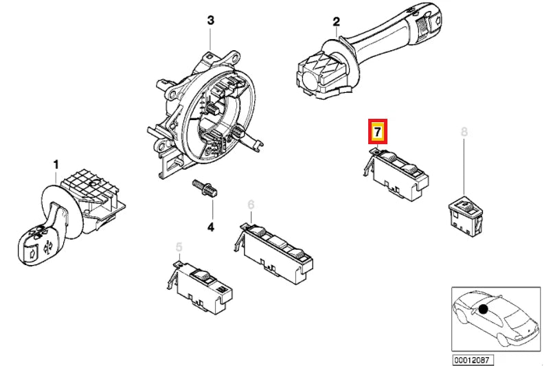 NEW BMW 3 E46 FRONT LEFT DOOR WINDOW CONTROL SWITCH 61316902175 LHD ORIGINAL