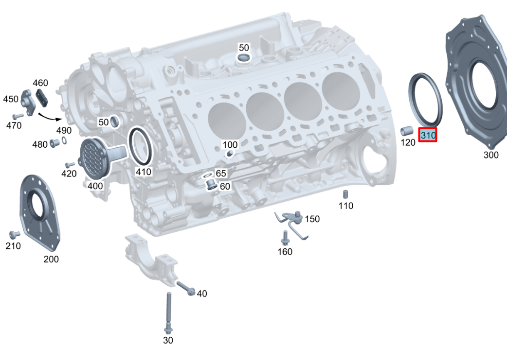 NEW MERCEDES-BENZ AMG GT X290 CYLINDER CRANCASE SEALING RING A0000170100