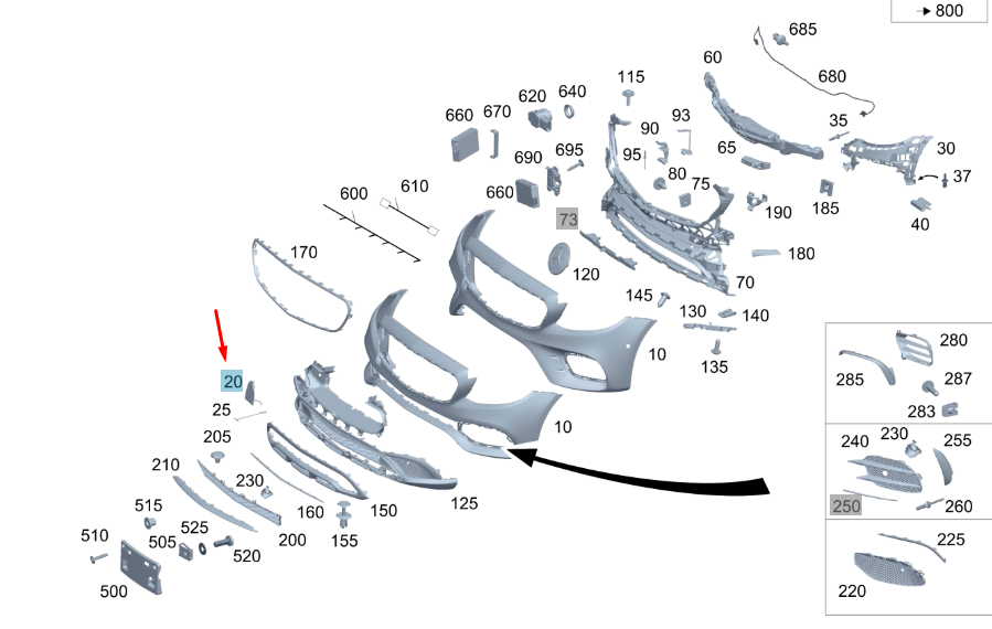 NEW MERCEDES-BENZ E W213 FRONT BUMPER TOW EYE COVER A21388509029999 ORIGINAL
