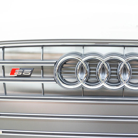 NEW AUDI A5 S5 FRONT BUMPER RADIATOR GRILLE PLATINUM GREY 8T0853651P 1RR