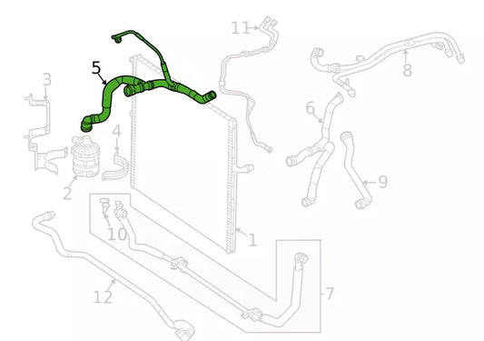 NEW MERCEDES-BENZ GLE W167 FRONT UPPER WATER RADIATOR HOSE A1675011103 ORIGINAL