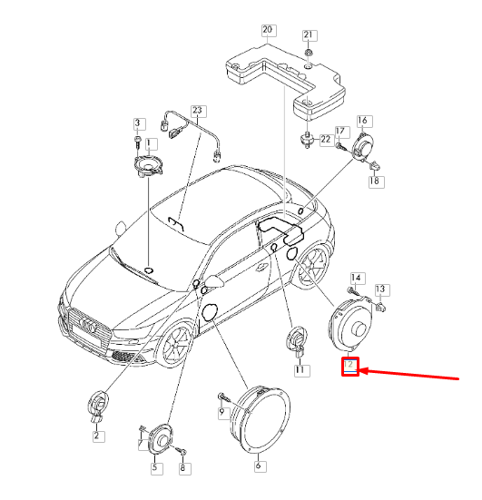 new audi a1 8x rear door sound speaker 8x0035411a original