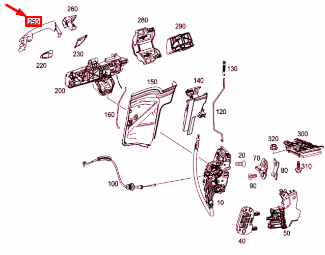 NEW MB CLA C117 FRONT LEFT DOOR EXTERIOR HANDLE A20476013709999 ORIGINAL