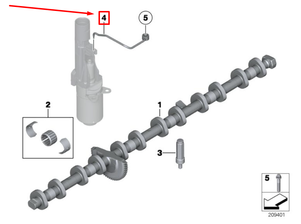 new bmw z4 roadster e89 oil spray nozzle 11377583786 7583786 original