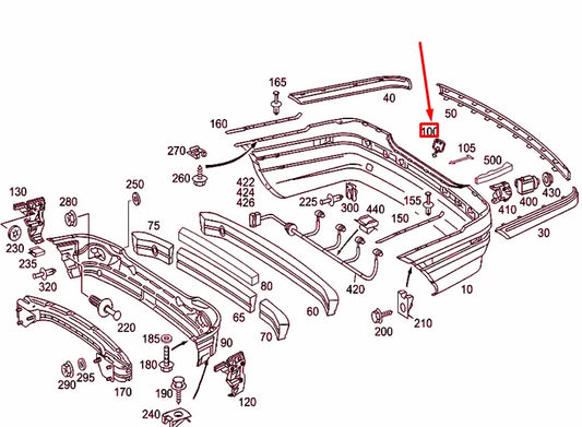 NEW MERCEDES-BENZ C W203 REAR BUMPER TOW EYE COVER A20388504269999