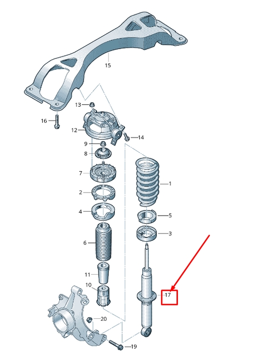 new audi q7 4l rear gas shock absorber 7l8513029l original